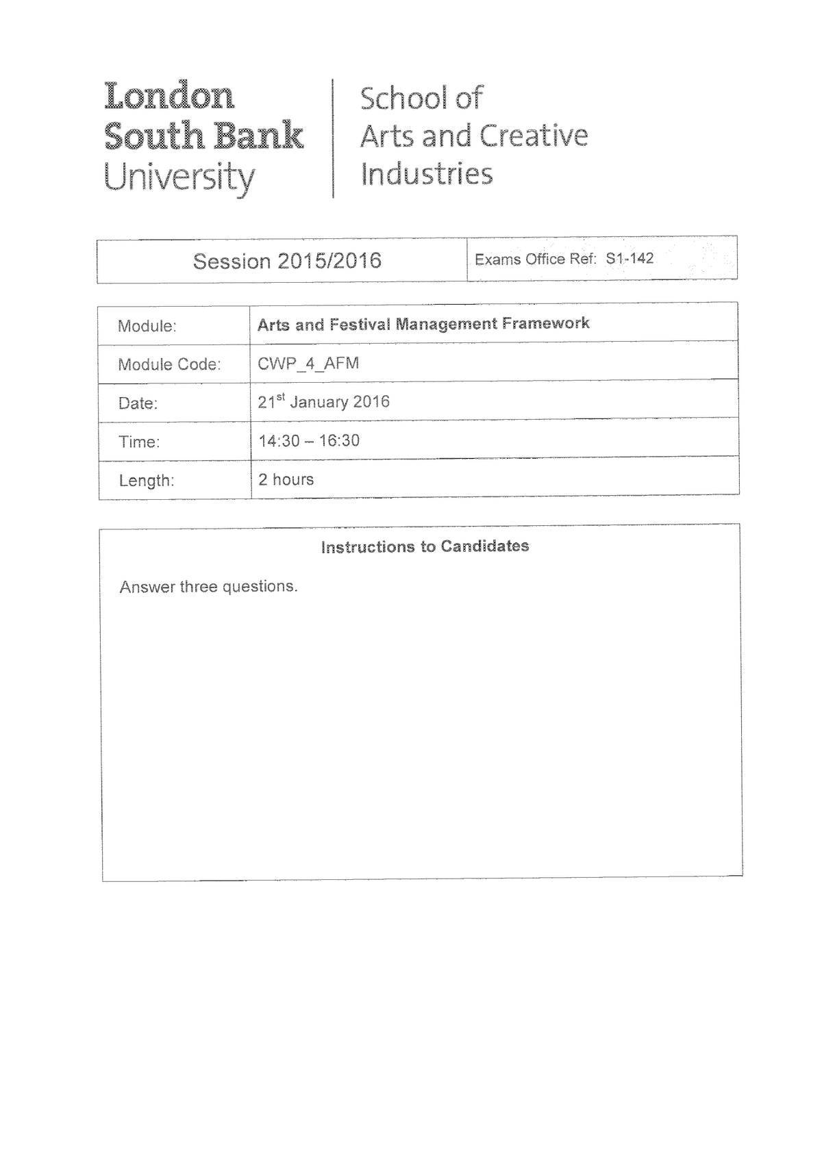 Exam 2016, questions - CWP4AFM - Studocu