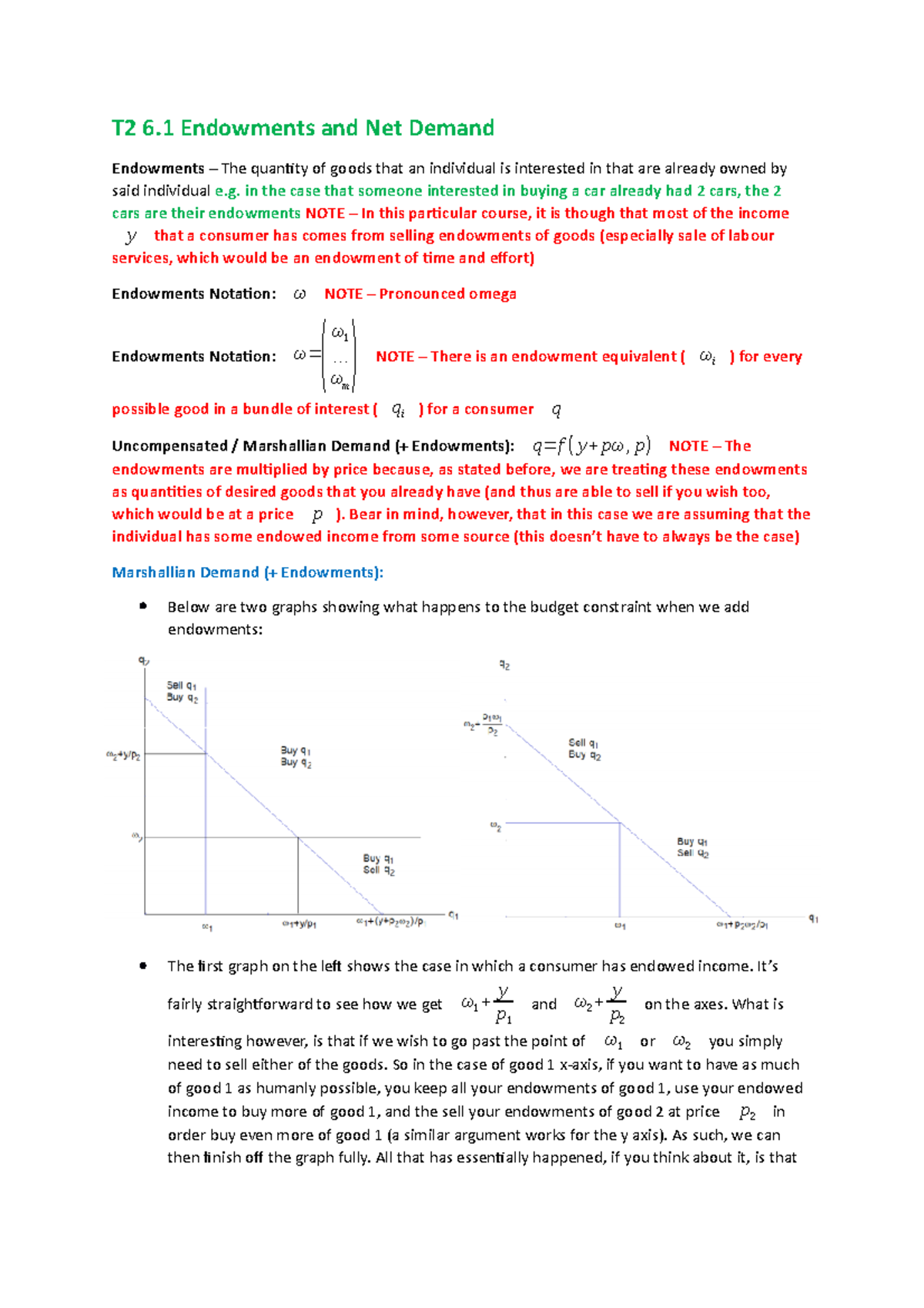 Econ 2001 Term 2 (Topic 6) - Microeconomics - ECON2001 - UCL - StuDocu
