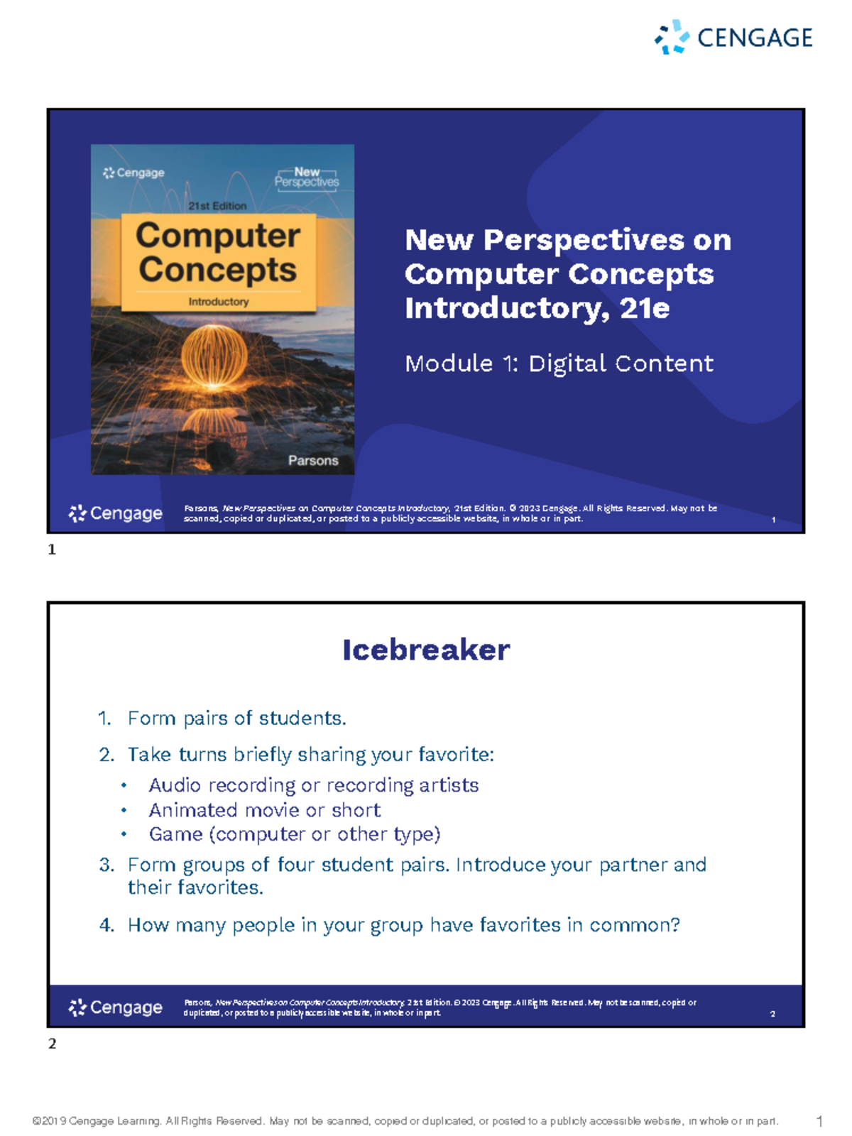 NPCC PPT Mod01Content 2Slides Per Page Parsons, New Perspectives