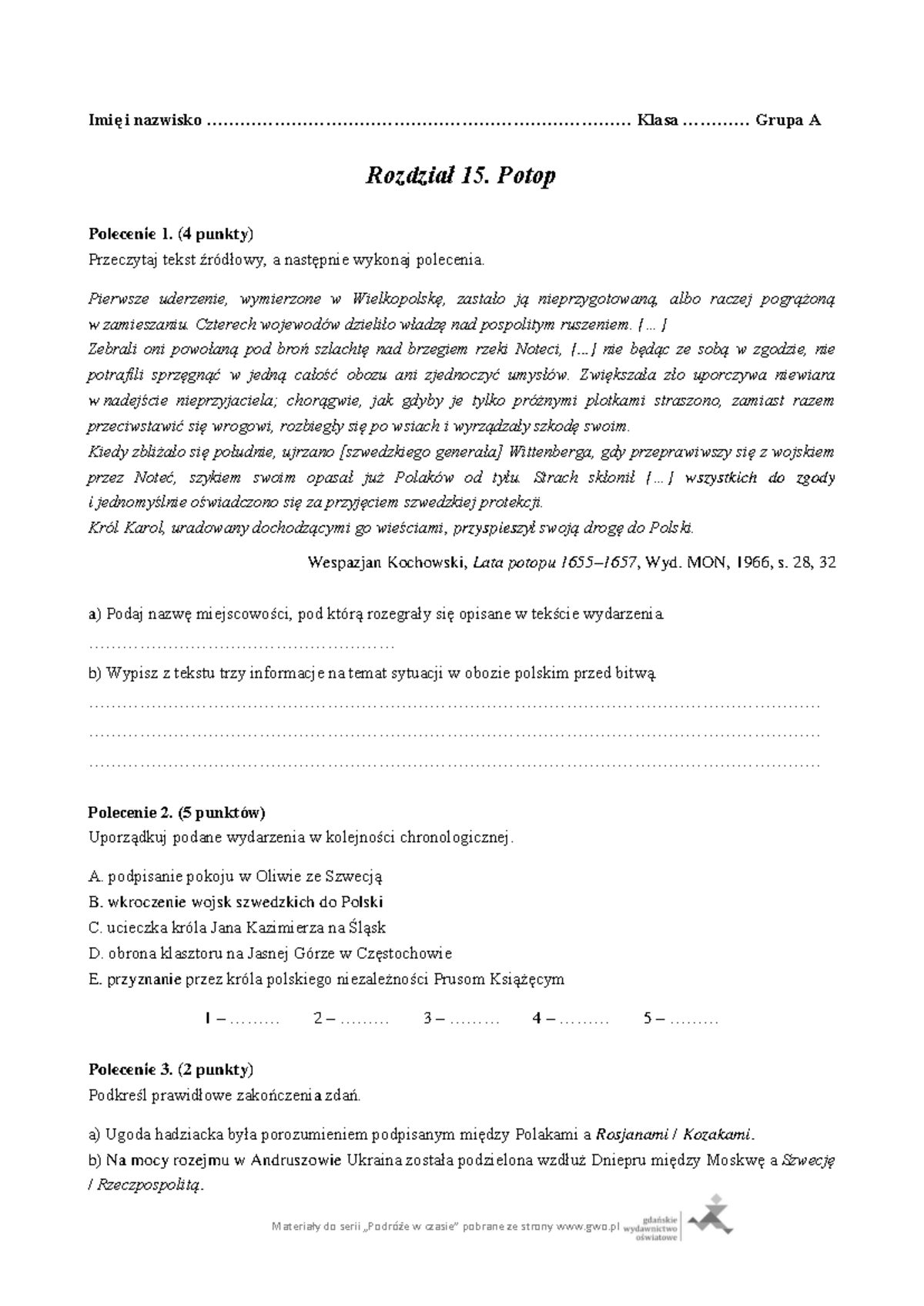 15 cwiczenia powtorzeniowe pdf 2 2 - Materiały do serii „Podróże w