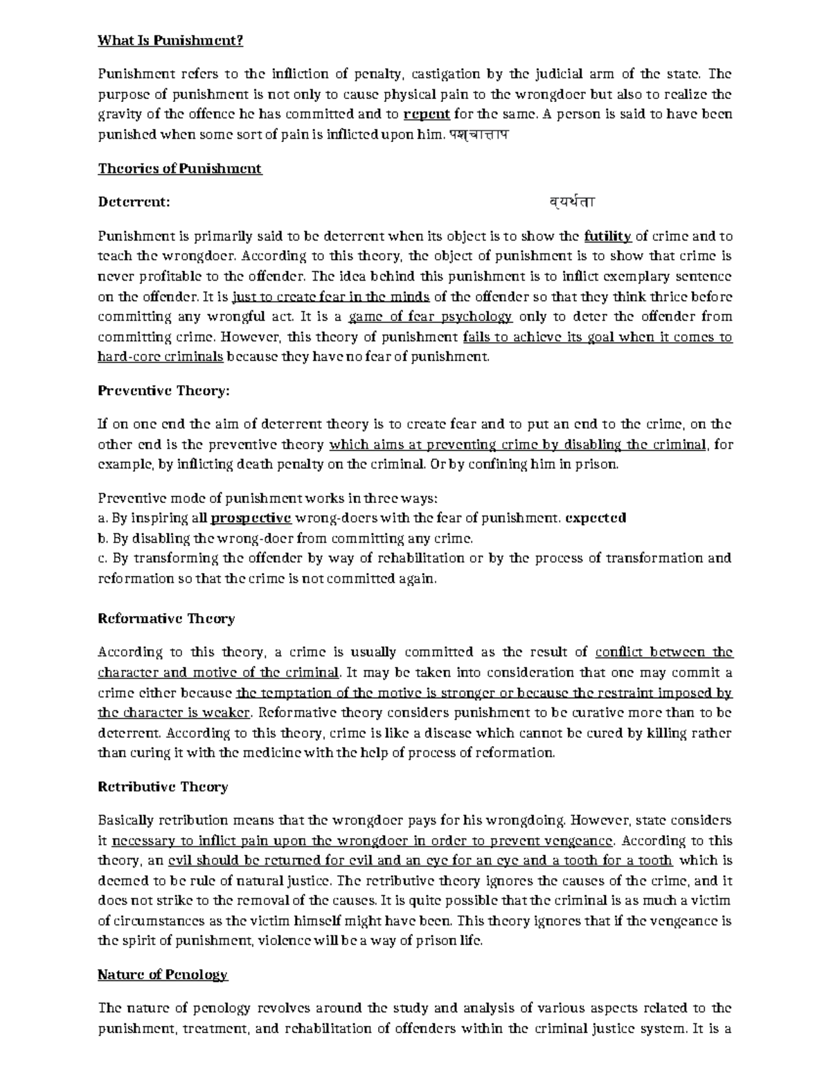 Penology - What Is Punishment? Punishment refers to the infliction of ...