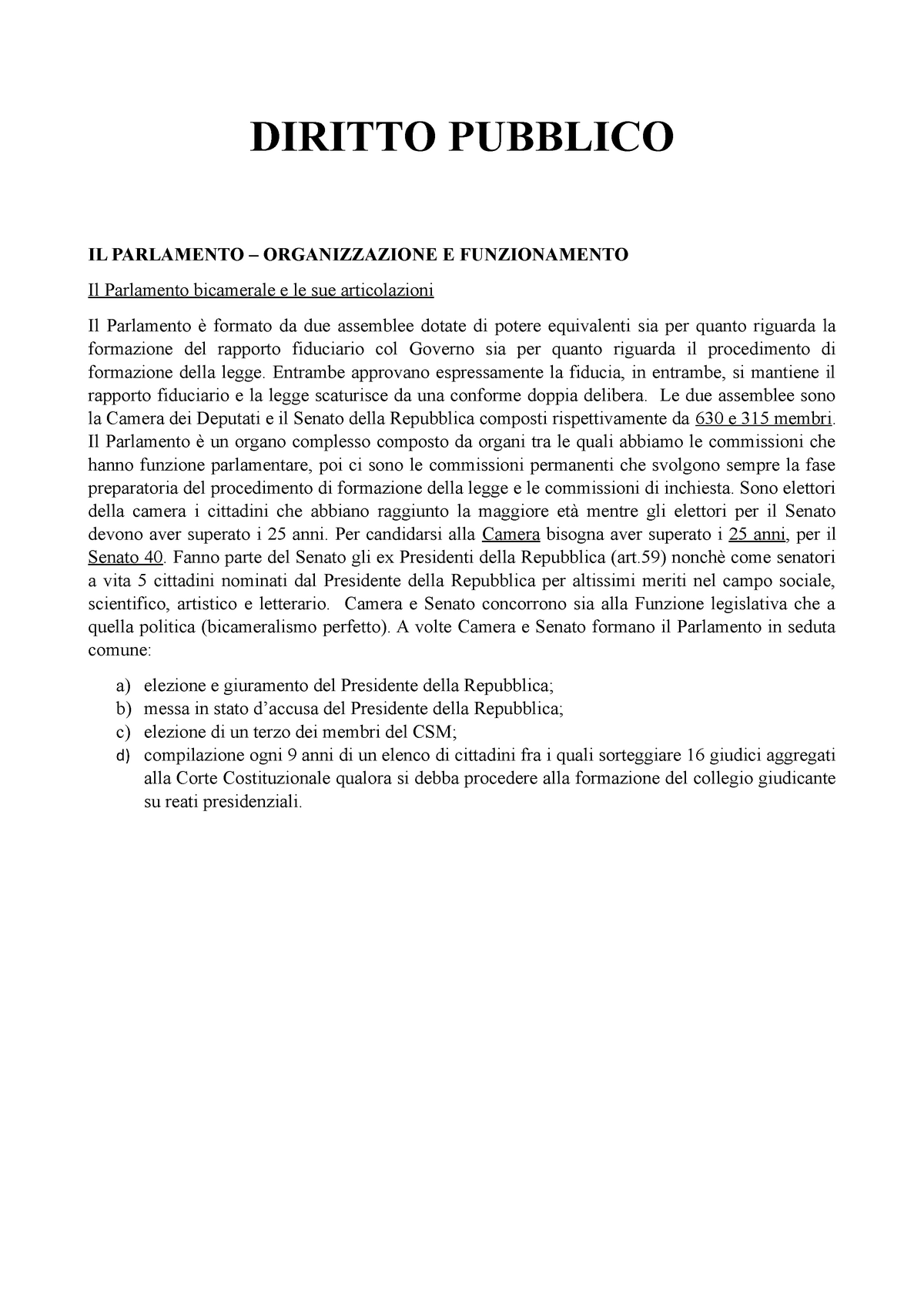 Il Parlamento Organizzazione E Funzionamento Diritto Pubblico Il Parlamento Organizzazione E 8456