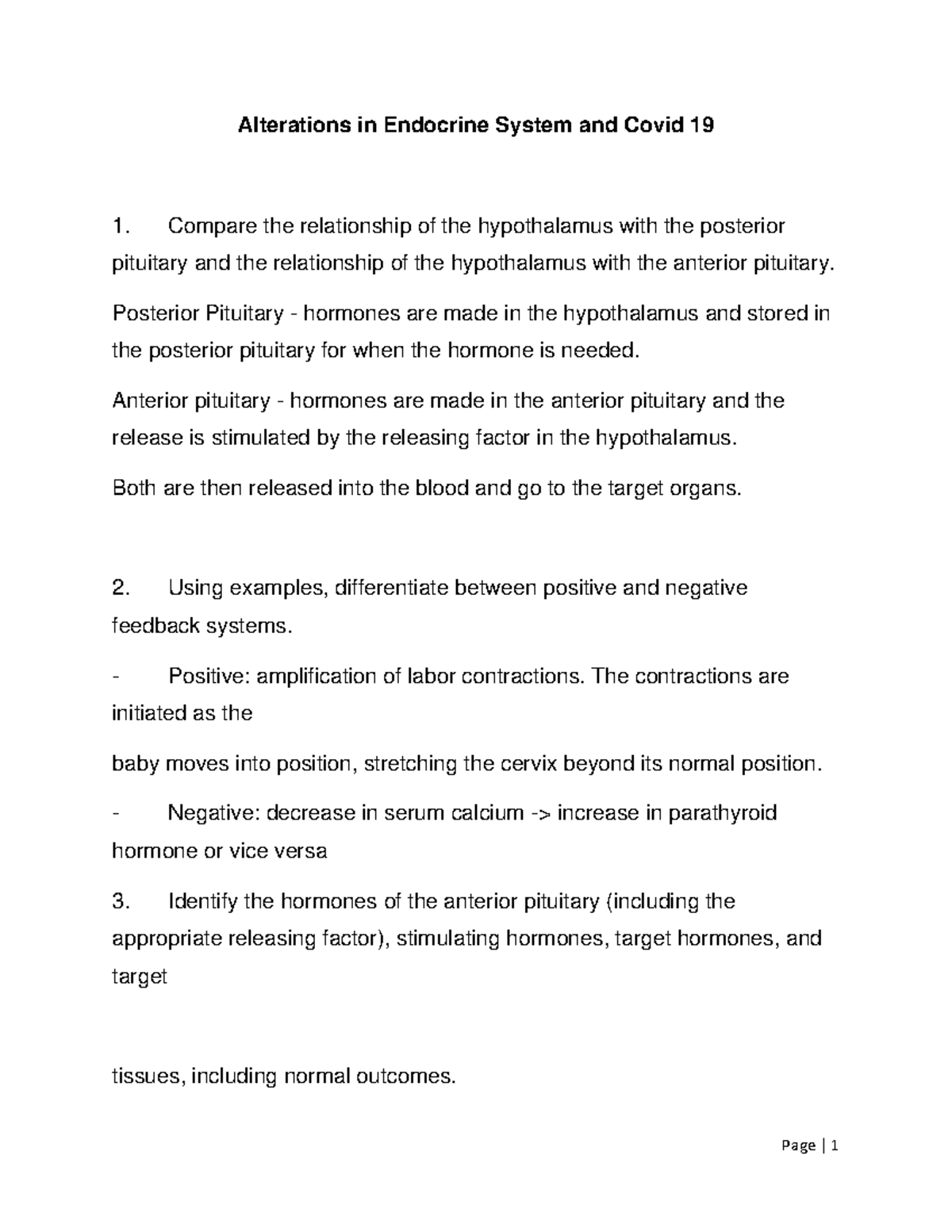 Alterations in Endocrine System and Covid 19 - Posterior Pituitary ...