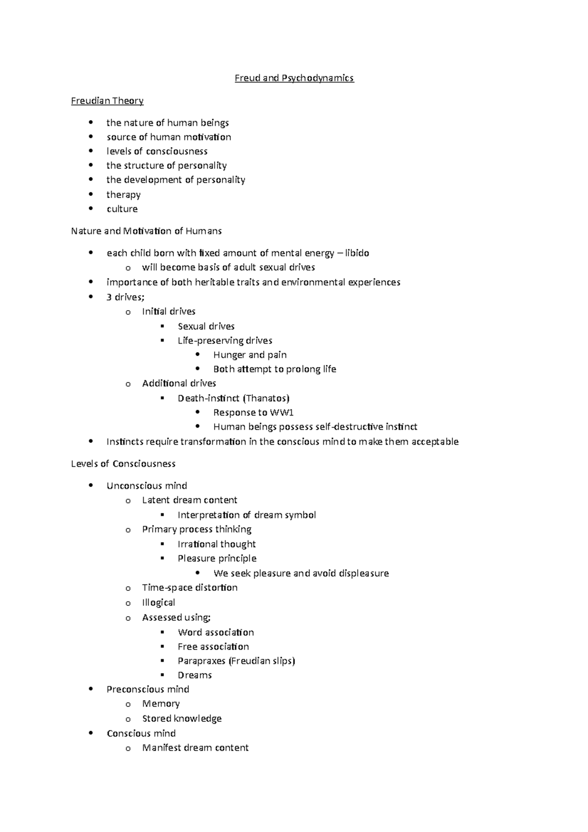 Freud And Psychodynamics - Freud And Psychodynamics Freudian Theory The 