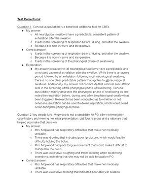 Dysphagia Test One Remediation - Dysphagia Test One Remediation ...