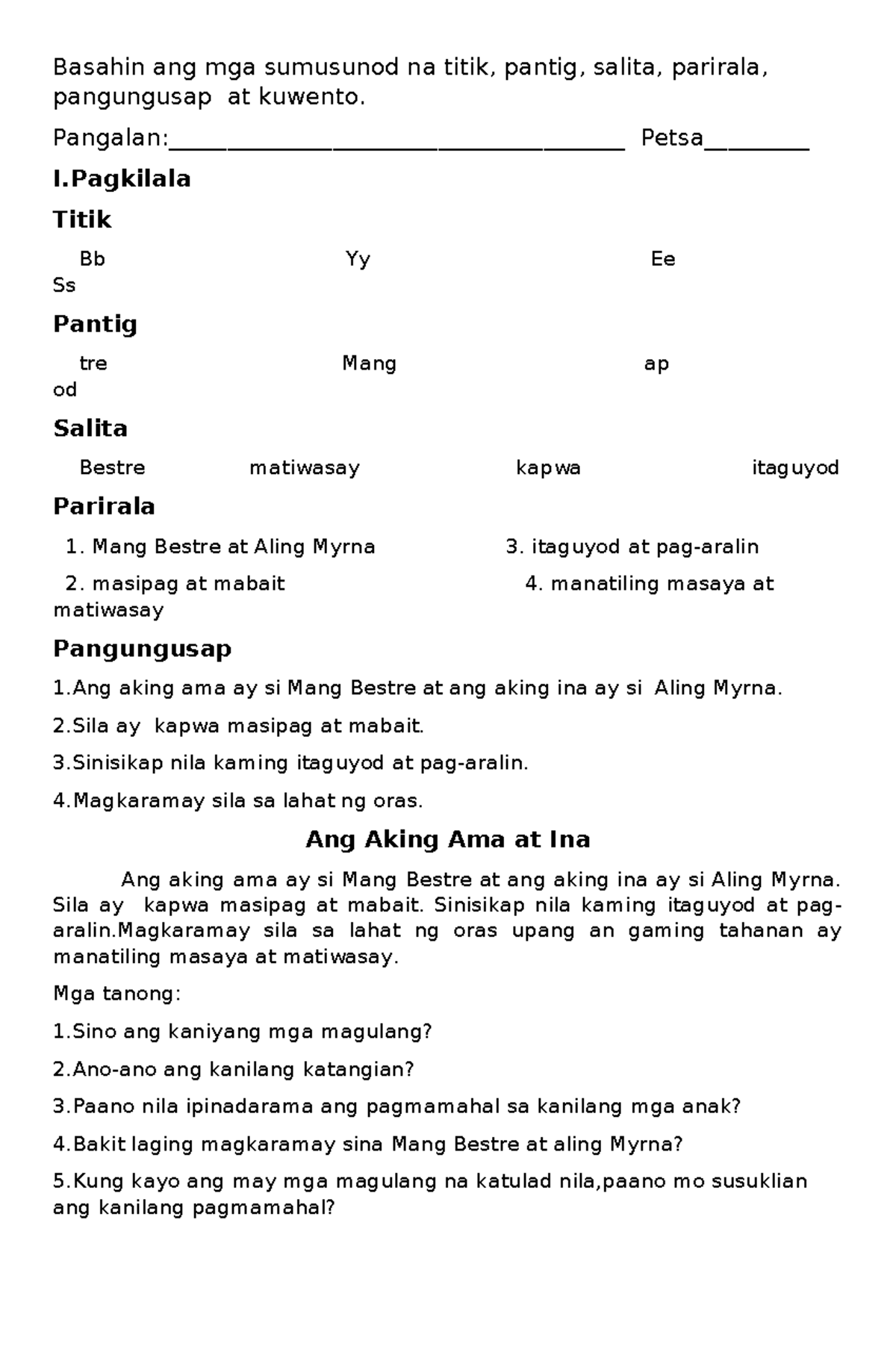 Tagalog Babasahin - Summary Business Law Reading Materials for Legal ...