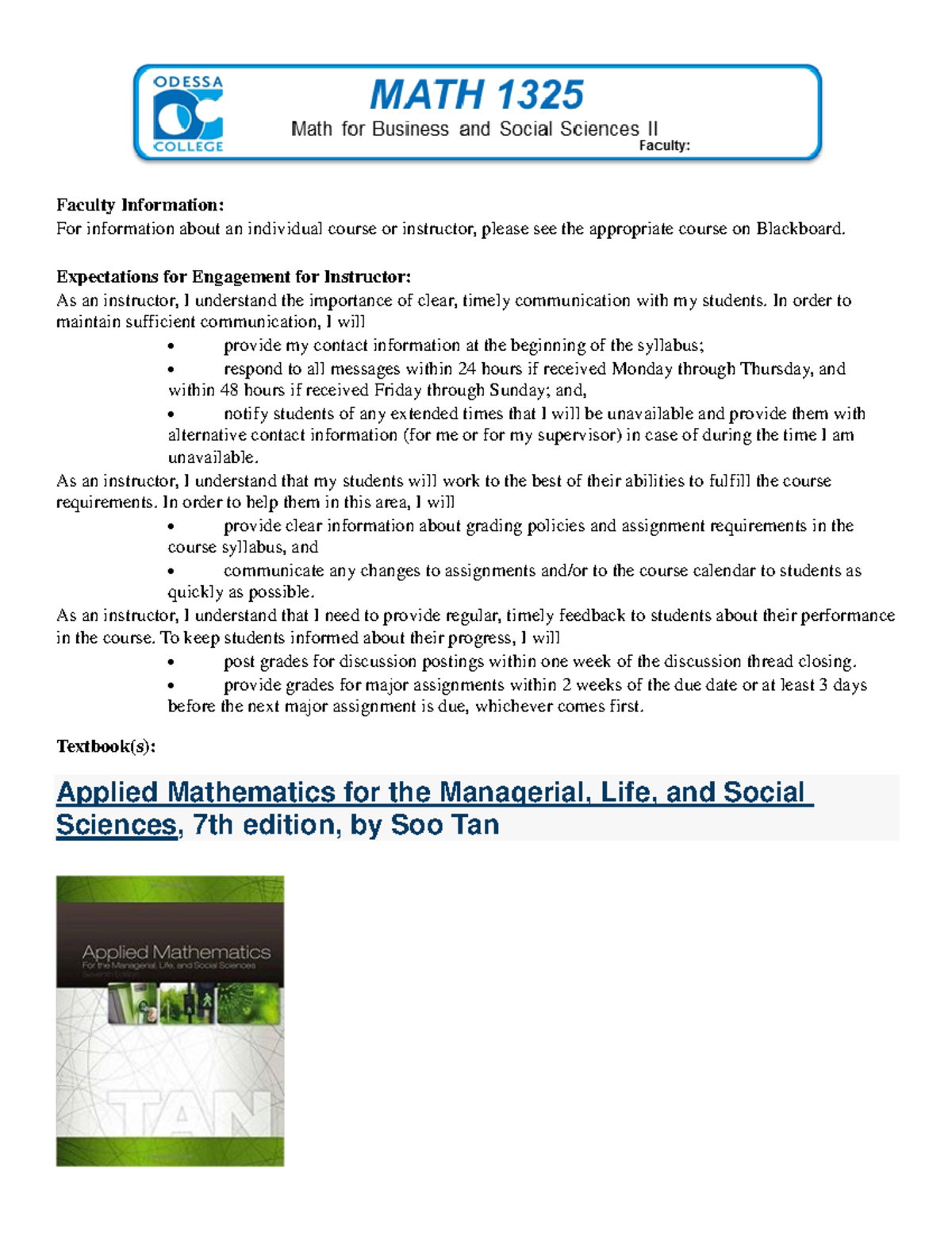 Applied Mathematics for the Managerial, Life, and Social Scien ...
