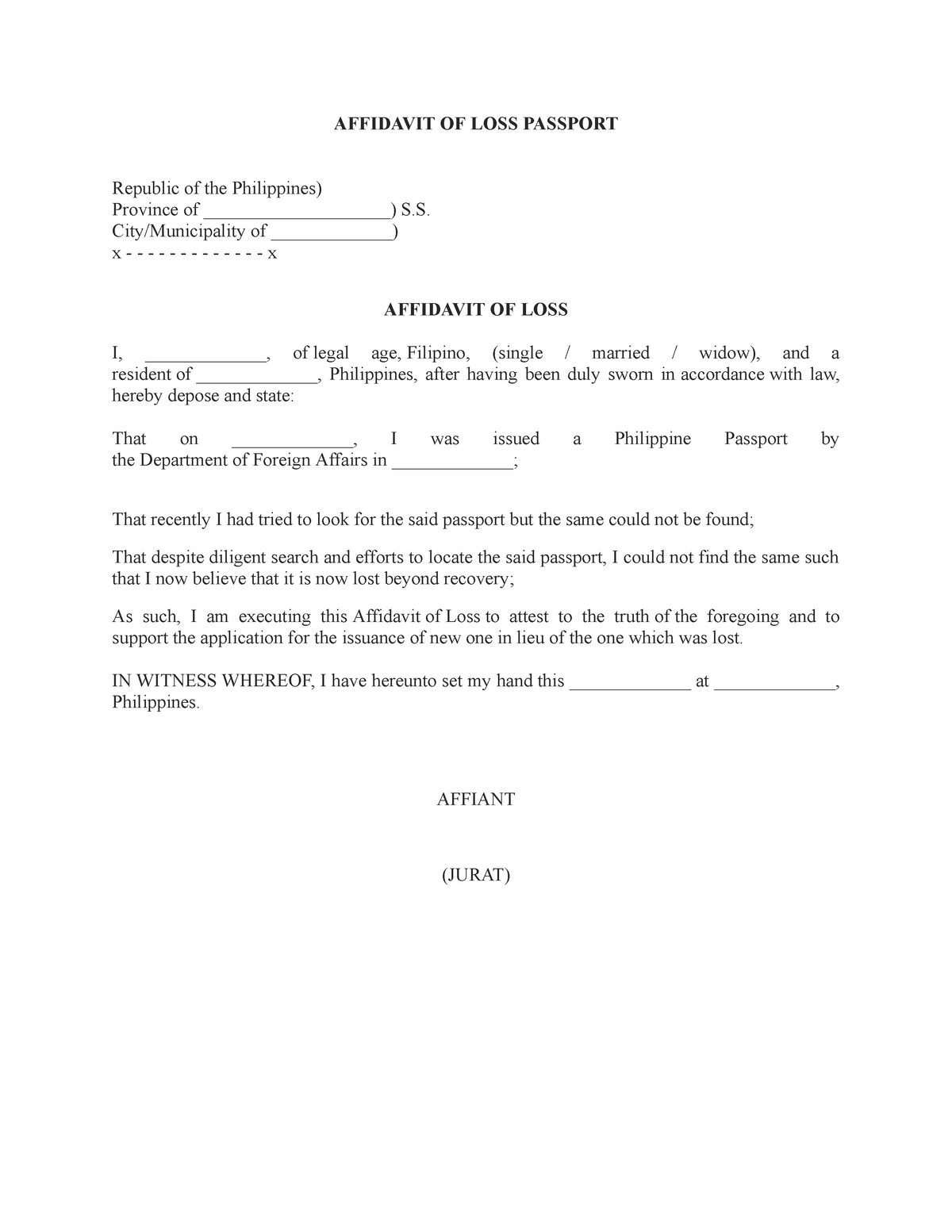 Affidavit Of Loss Loss Republic Of The Philippines City Of Davao Hot Sex Picture 5431