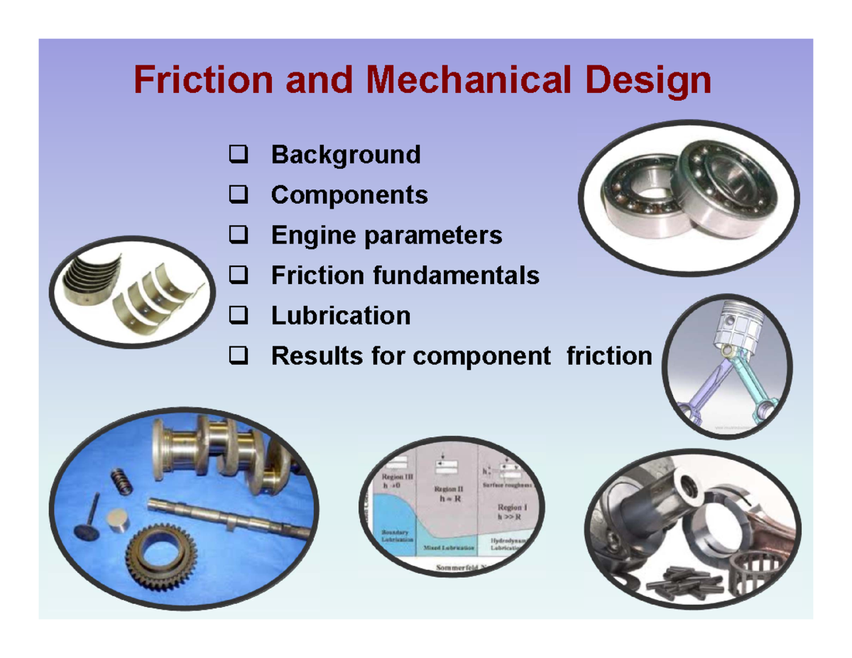 14 Friction Lubrication Apr 2019 Friction and Mechanical Design