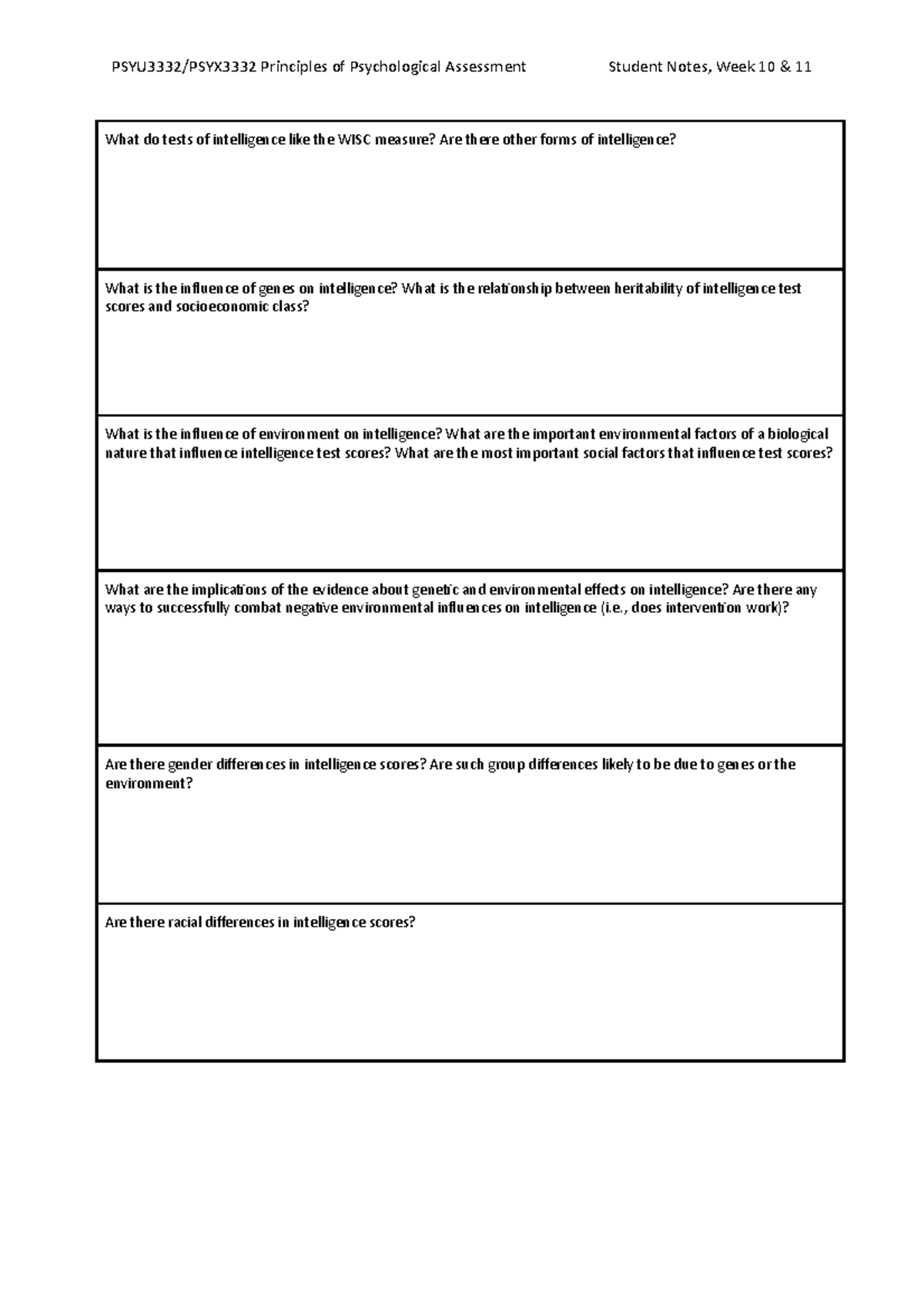 Week 10 Worksheet - workseg g g - PSYU3332/PSYX3332 Principles of ...