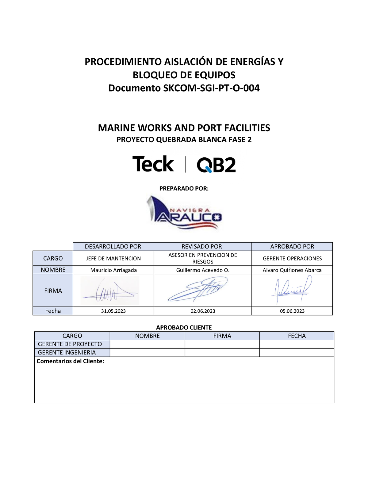 Procedimiento Aislacion Energias Y Bloqueo DE Equpos Skcom-SGI-PT-O-004 ...