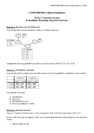 Practice Bayesian Network Questions - Bayesian Network Practice ...