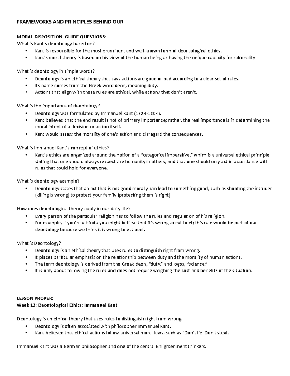 Frameworks And Principles Behind Our Frameworks And Principles Behind