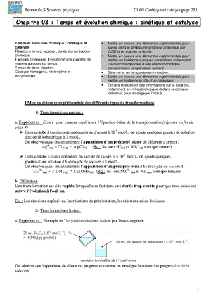 Cours 02 Chimie Minérale - Chimie Min ́erale ####### — La Chimie Des ...