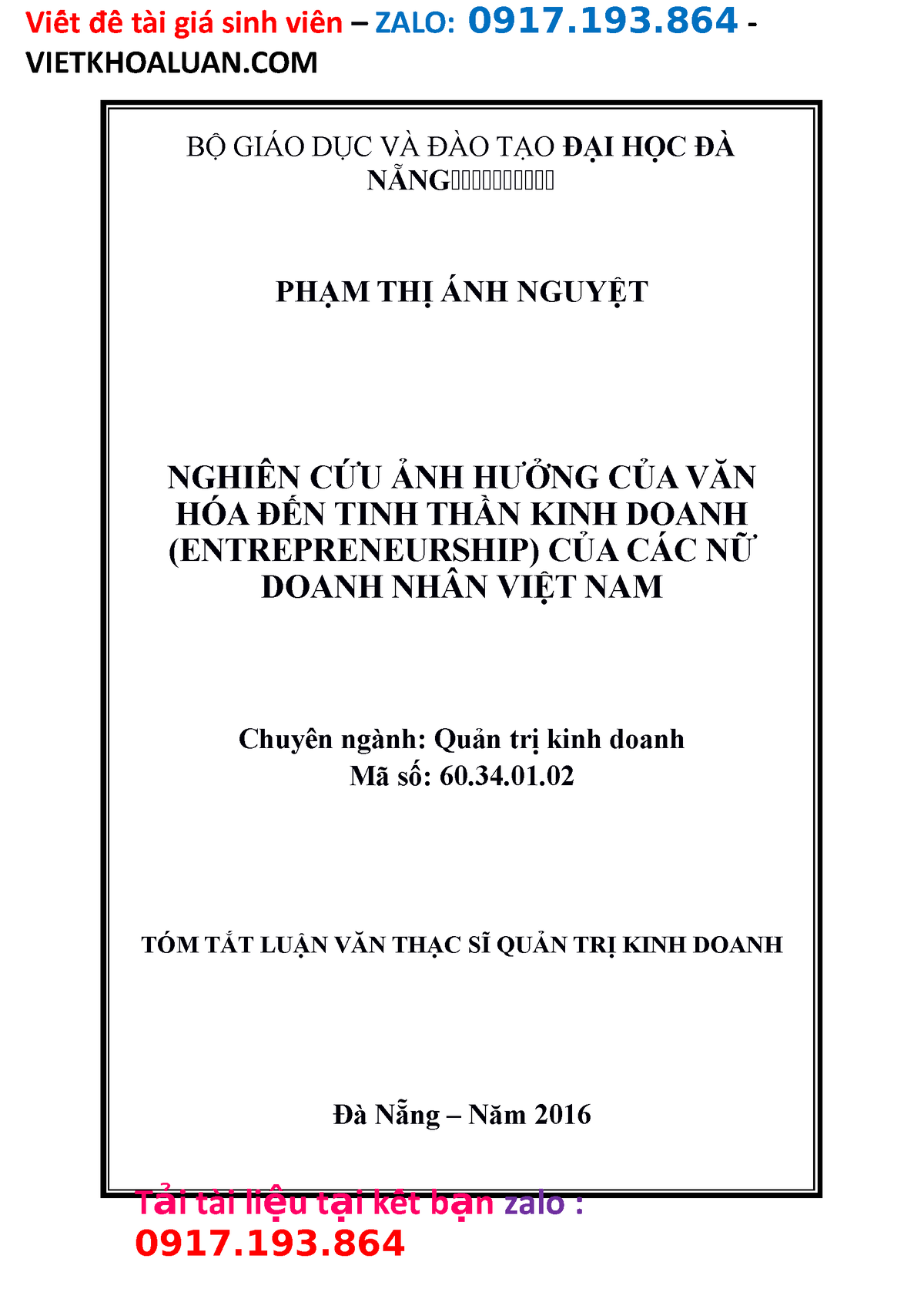 Nghiên cứu ảnh hưởng của văn hóa đến tinh thần kinh doanh ...