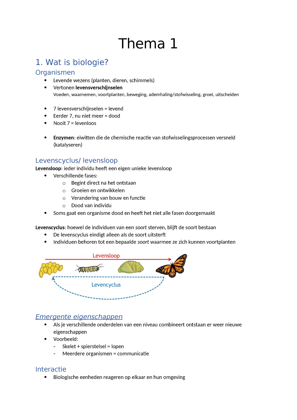 Thema 1 - Inleiding Van De Biologie - Thema 1 1. Wat Is Biologie ...