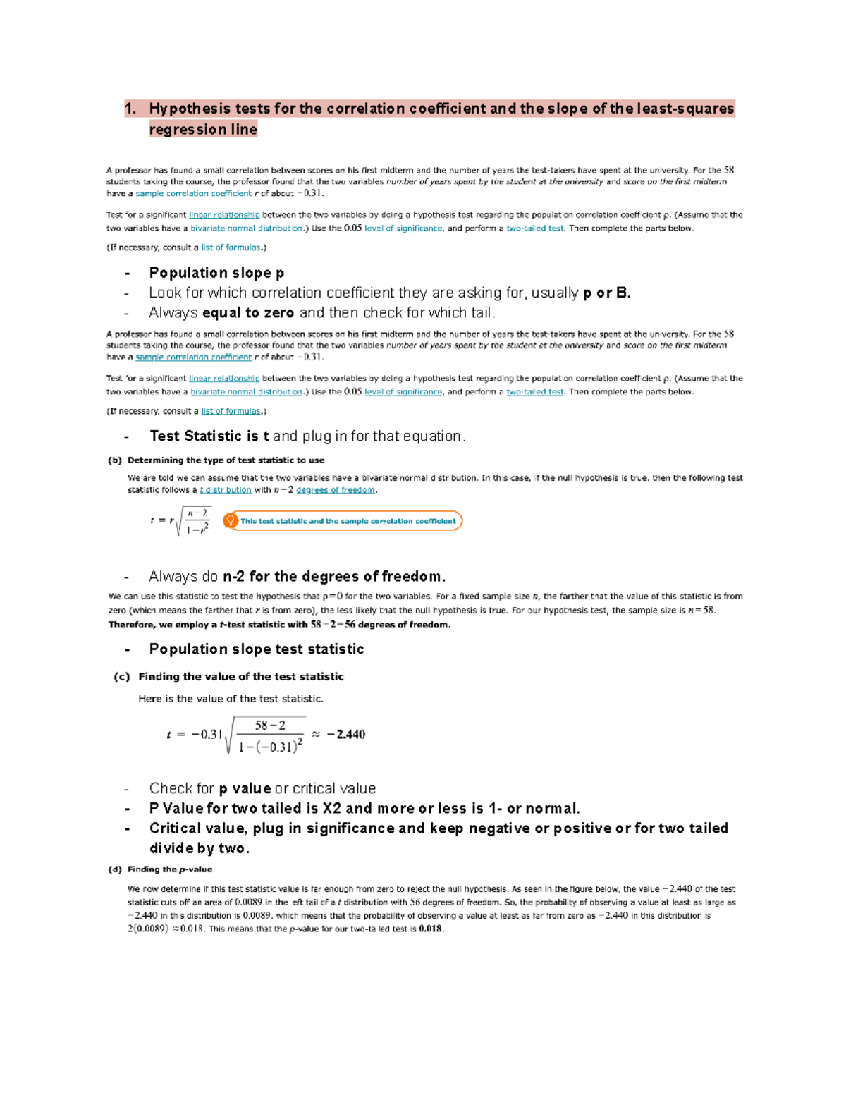 Stats module 8 aleks hypothesis tests for the correlation