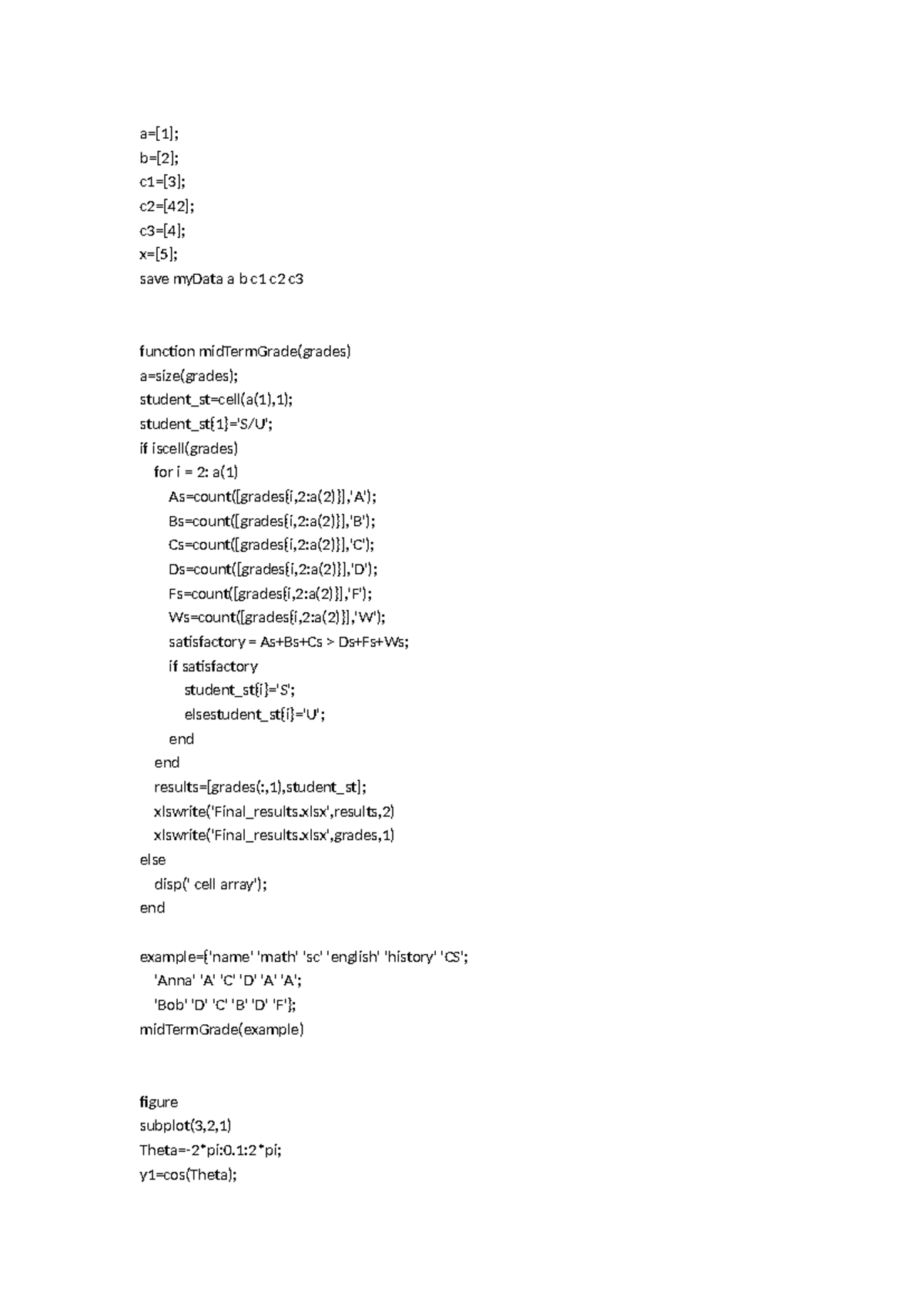 lecture workbook - a=[1]; b=[2]; c1=[3]; c2=[42]; c3=[4]; x=[5]; save ...