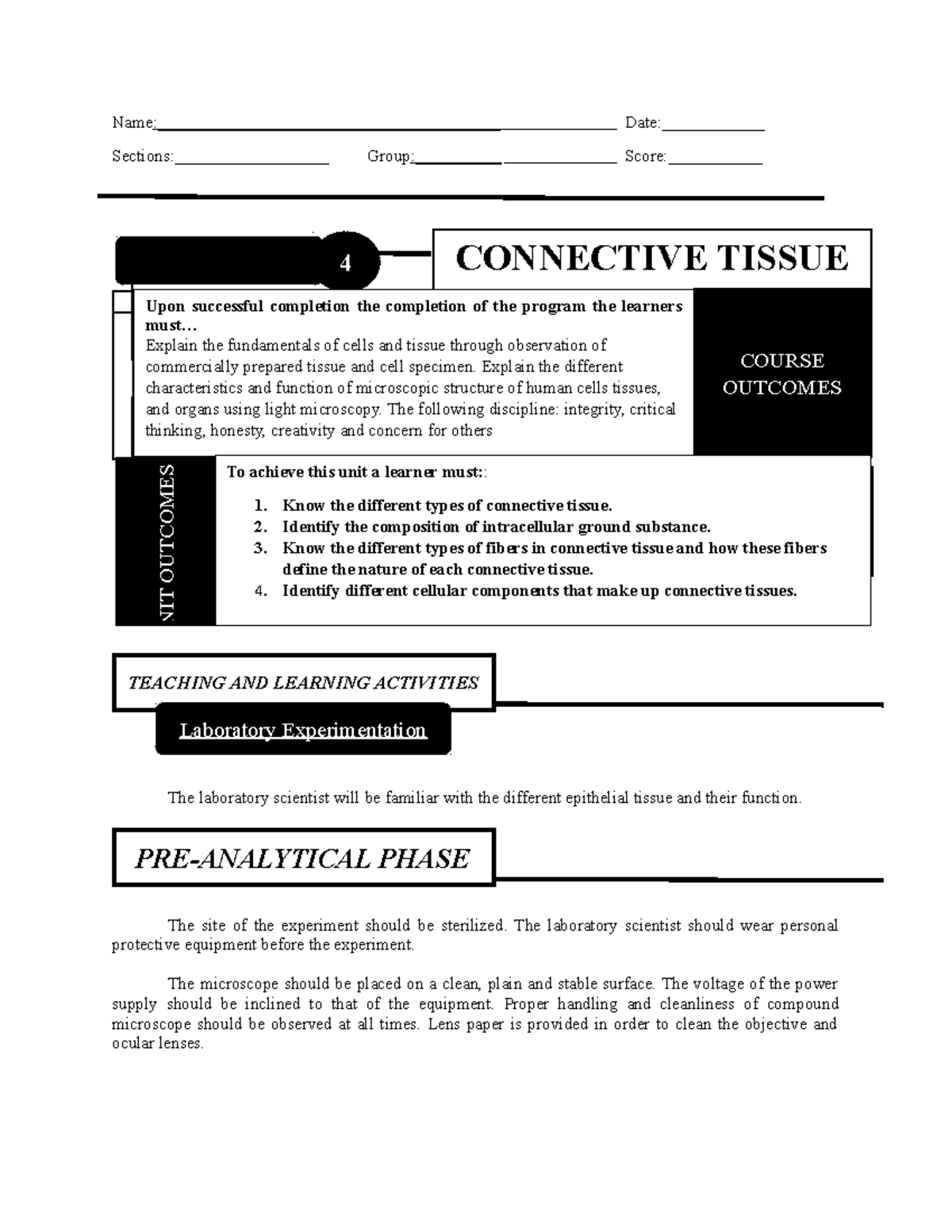 Connective+Tissue - Connective - Name ...