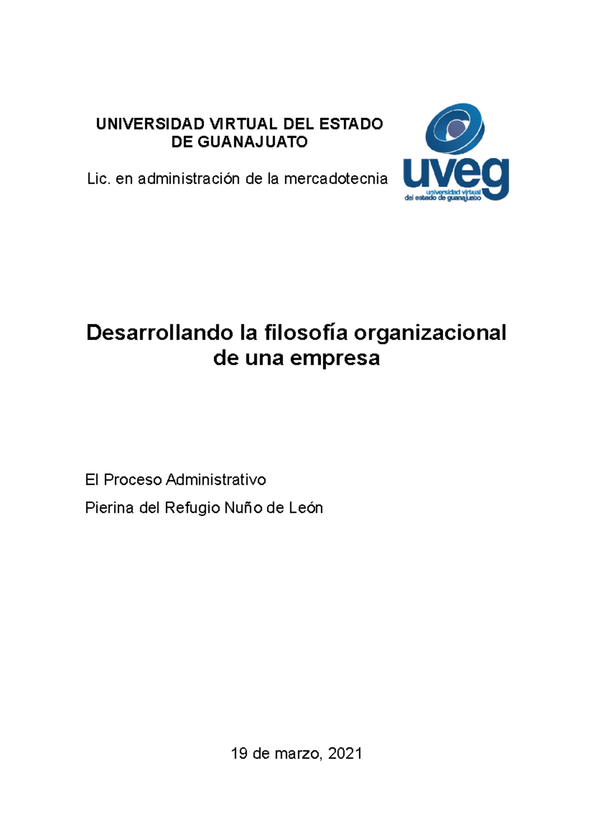 U1 A2 Desarrollando La Filosofía Organizacional De Una Empresa ...