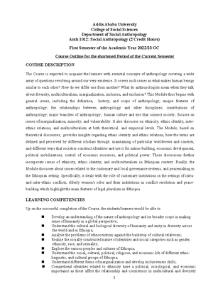 Anthropology New Final Exams Collection Exam Class Studocu