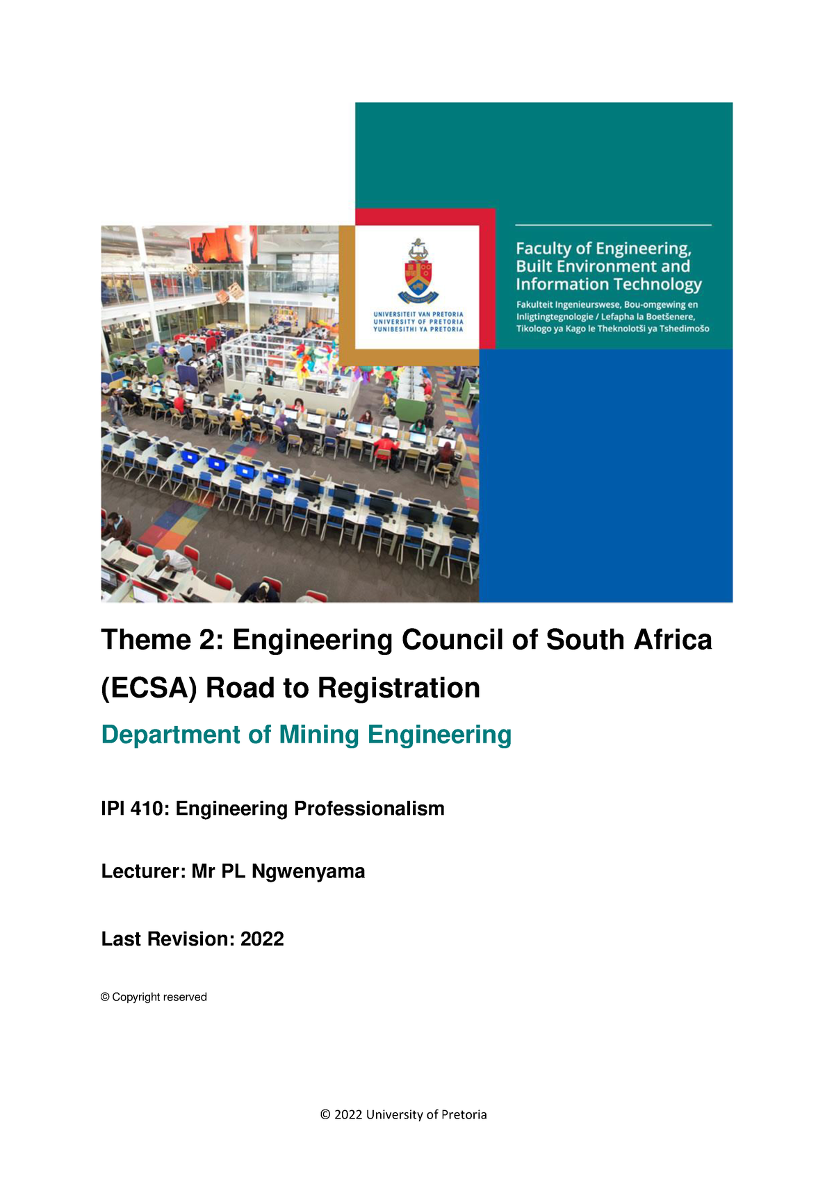 Theme 2 2022 - IPI 410 Lecture Slides - Theme 2: Engineering Council Of ...