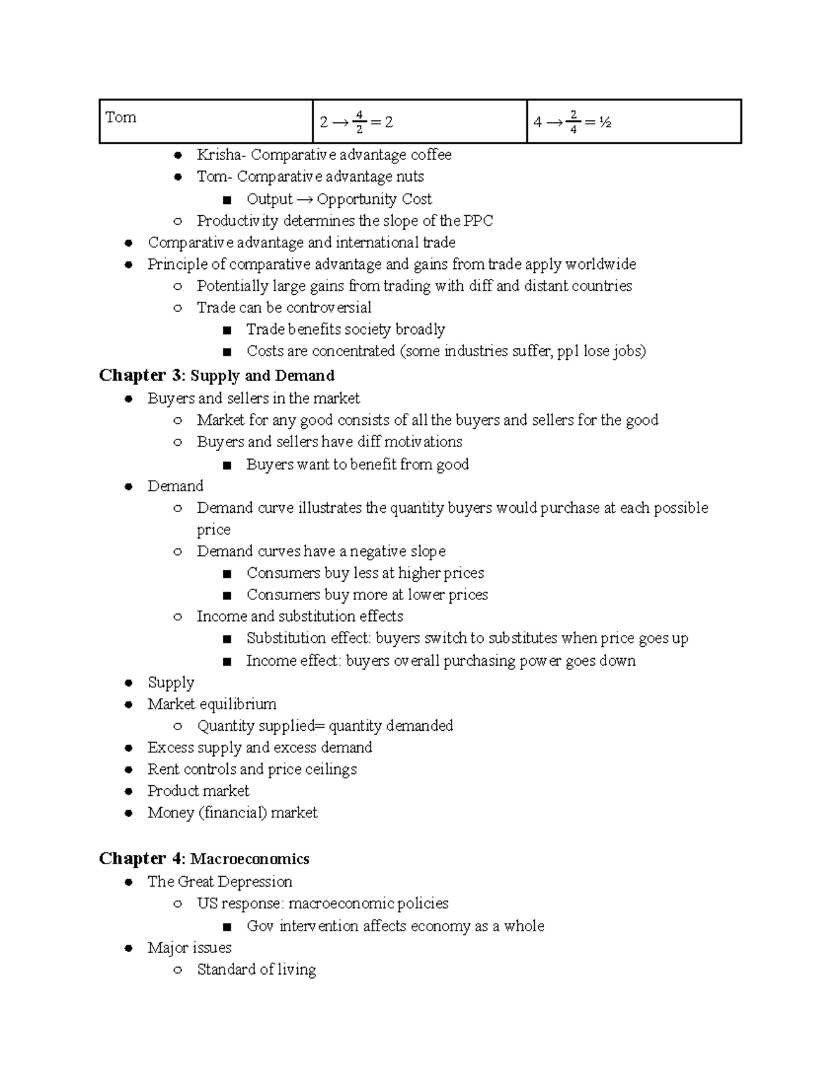Econ 202 Notes 2 - Google Docs - Tom 2 → = 2 4 2 4 → = ½ 2 4 Krisha ...