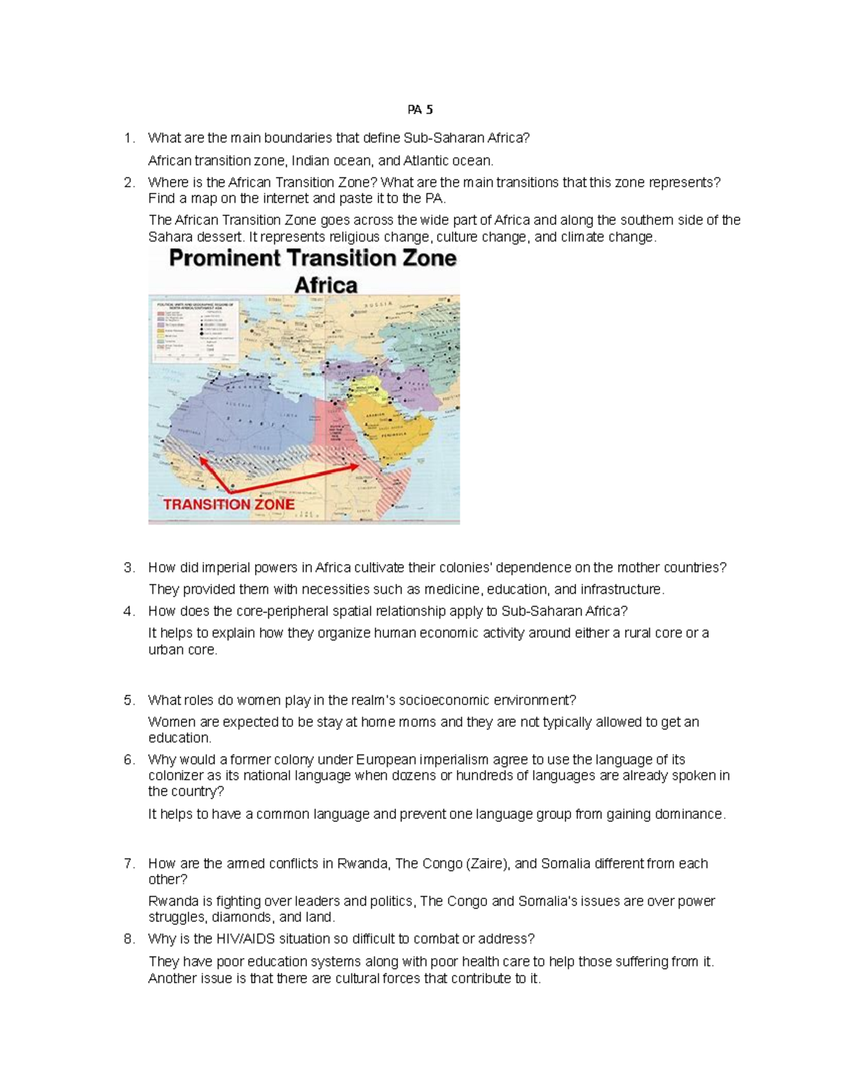 Pa 5 - do not copy - PA 5 What are the main boundaries that define Sub ...