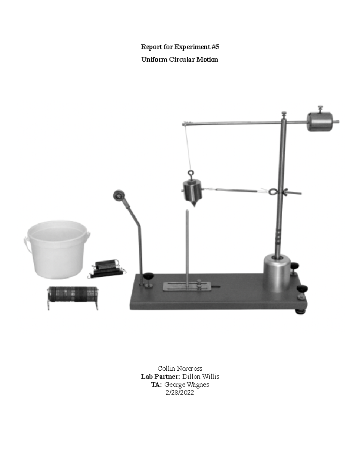 circular motion physics experiments