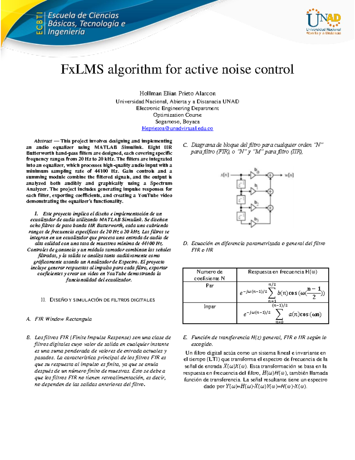 Anexo 2 - Plantilla IEEE Tarea 3 Final - FxLMS algorithm for active ...