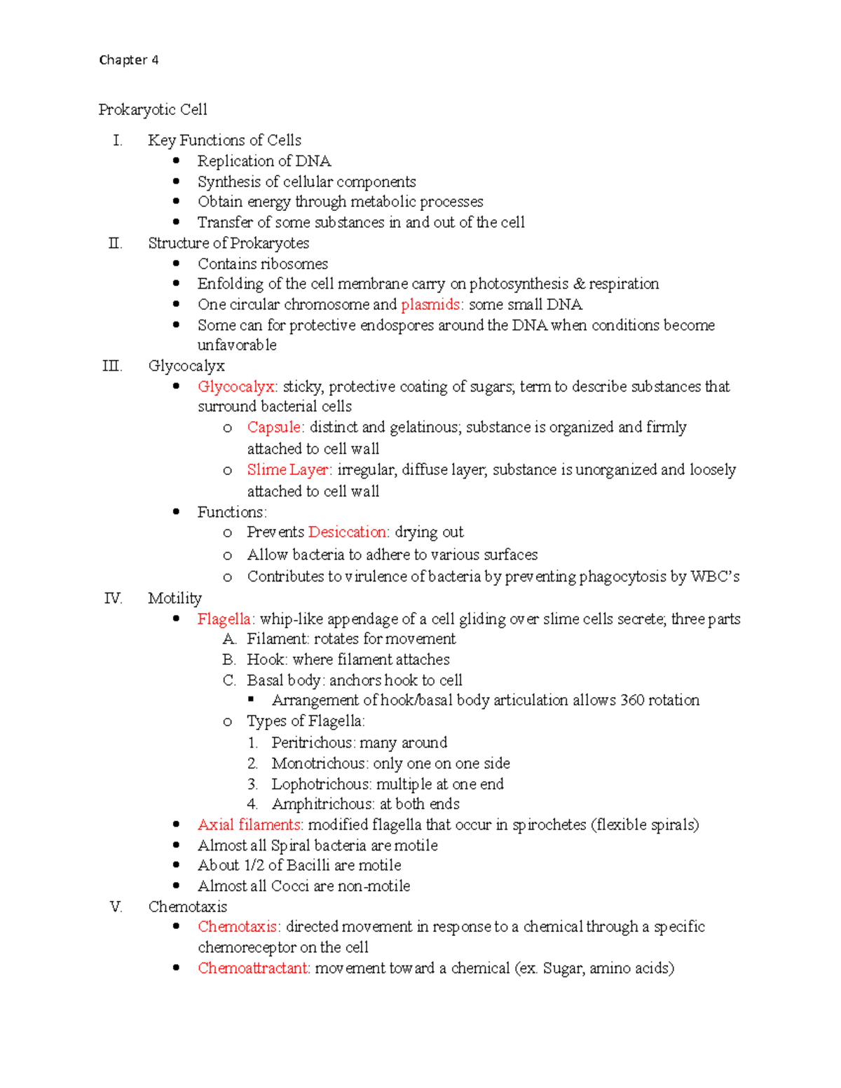 Microbiology Lecture 3 Prokaryotic & Eukaryotic Cells - Chapter 4 ...