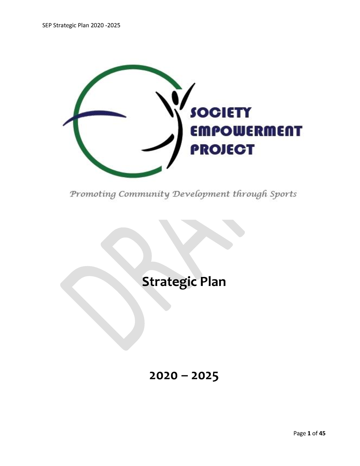 Sepstrategicplanframeworkrevsed20202025 PE Strategic Plan 2020