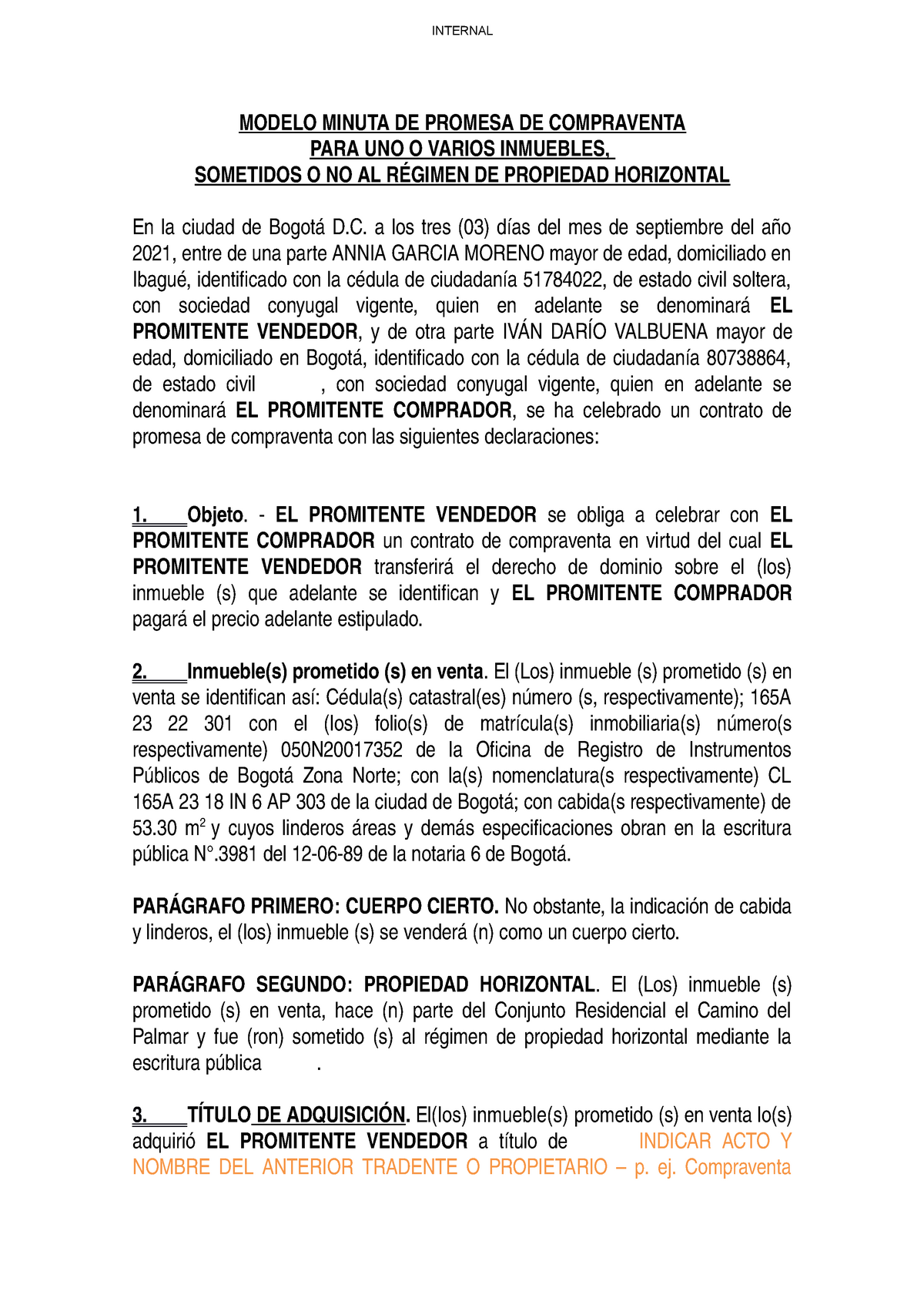 Contrato Promesa Compraventa Rev Modelo Minuta De Promesa De