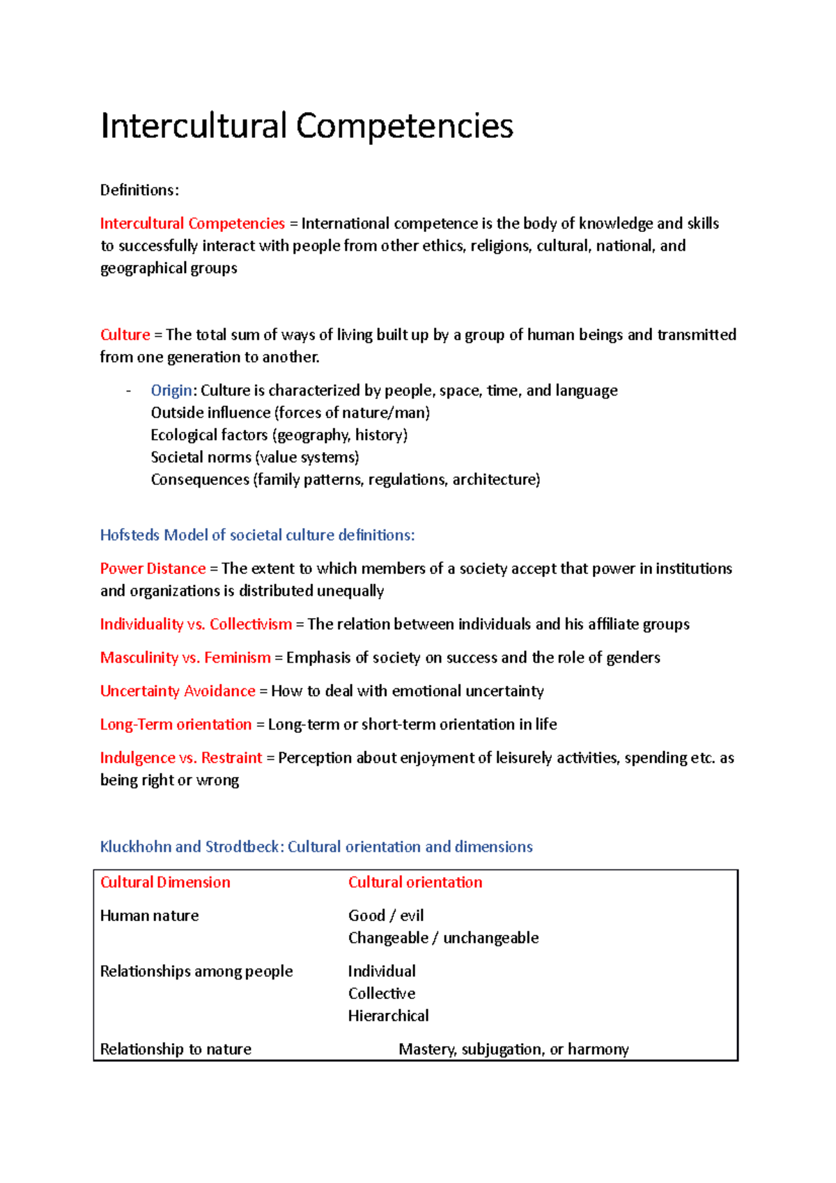 Intercultural Competencies - Intercultural Competencies Definitions ...