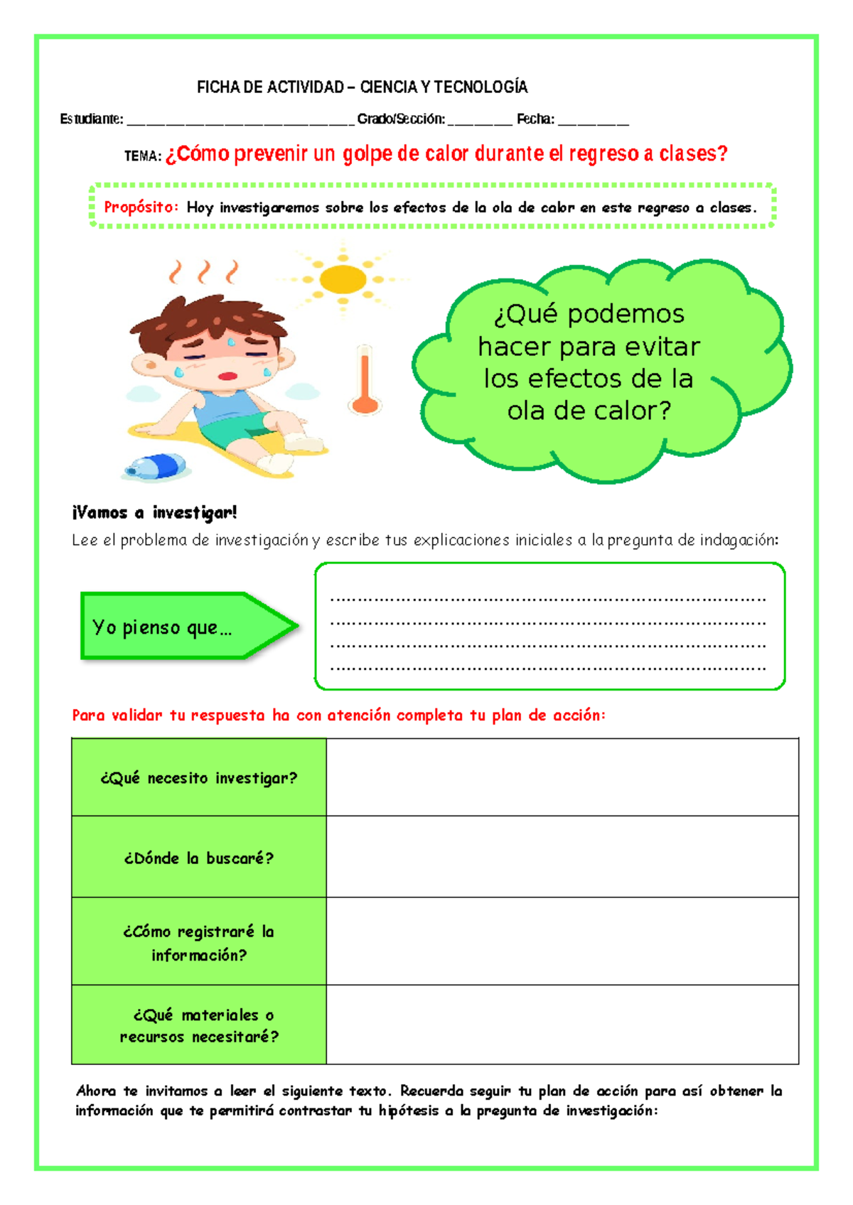 15 03 24 Ficha CYT ¿Cómo prevenir un golpe de calor durante el regreso