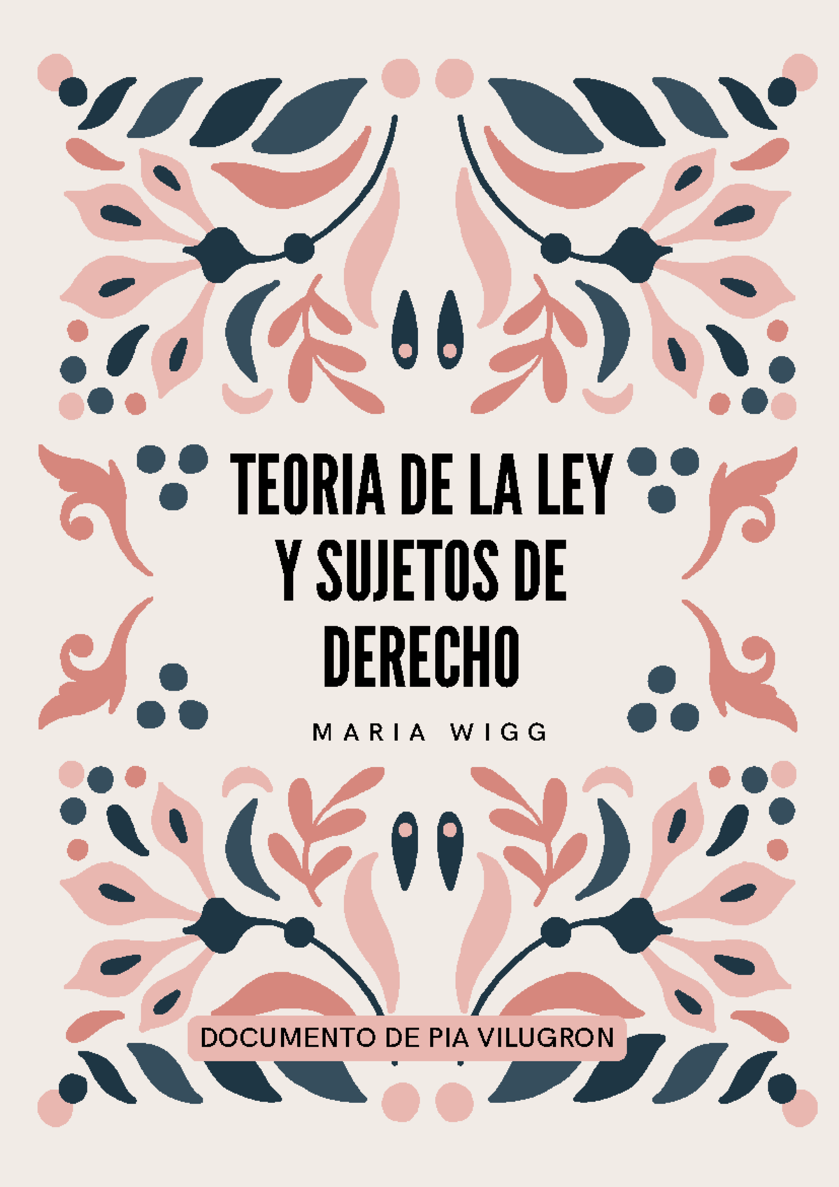 Civil I - sul - TEORIA DE LA LEY Y SUJETOS DE DERECHO M A R I A W I G G ...