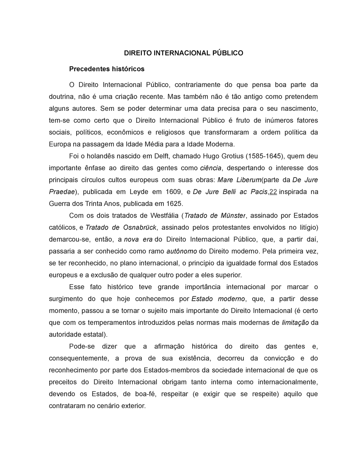 2introdução Ao Direito Internacional Público Di Direito Internacional PÚblico Precedentes 0810