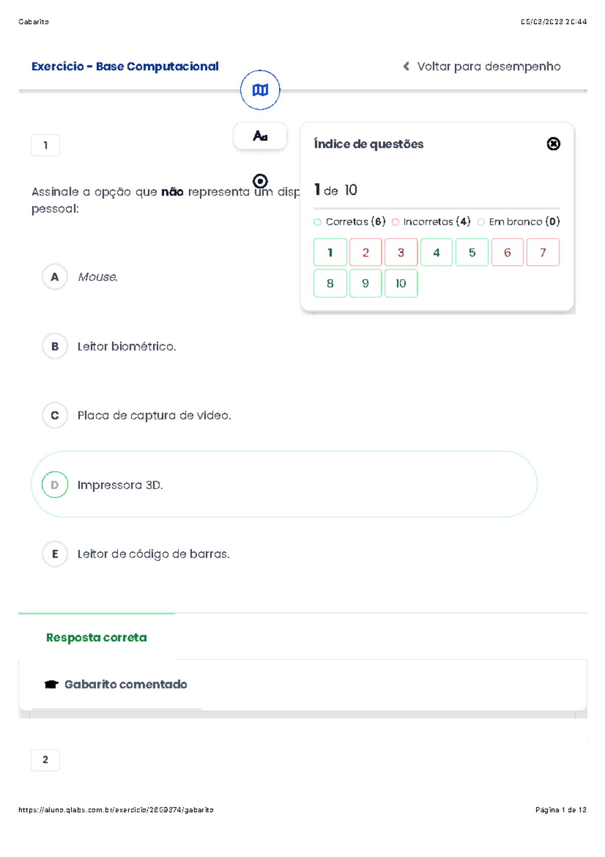 Exercicios tema 1 - base computacional - Exercício - Base Computacional ...