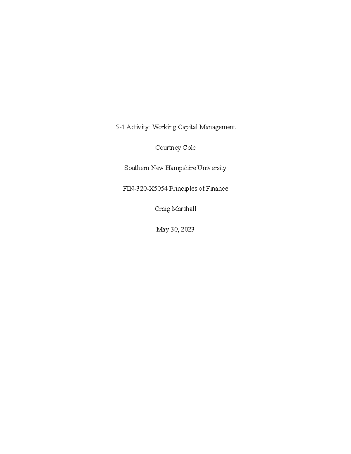 4.2 Case Study Assessing Financial Risks and Sales Growth - 5-1 ...