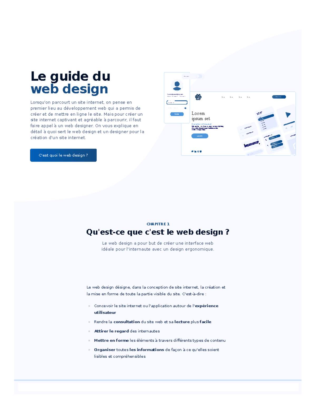 Cours web-design - Web design - Site internet Web design Blog Équipe FR ...