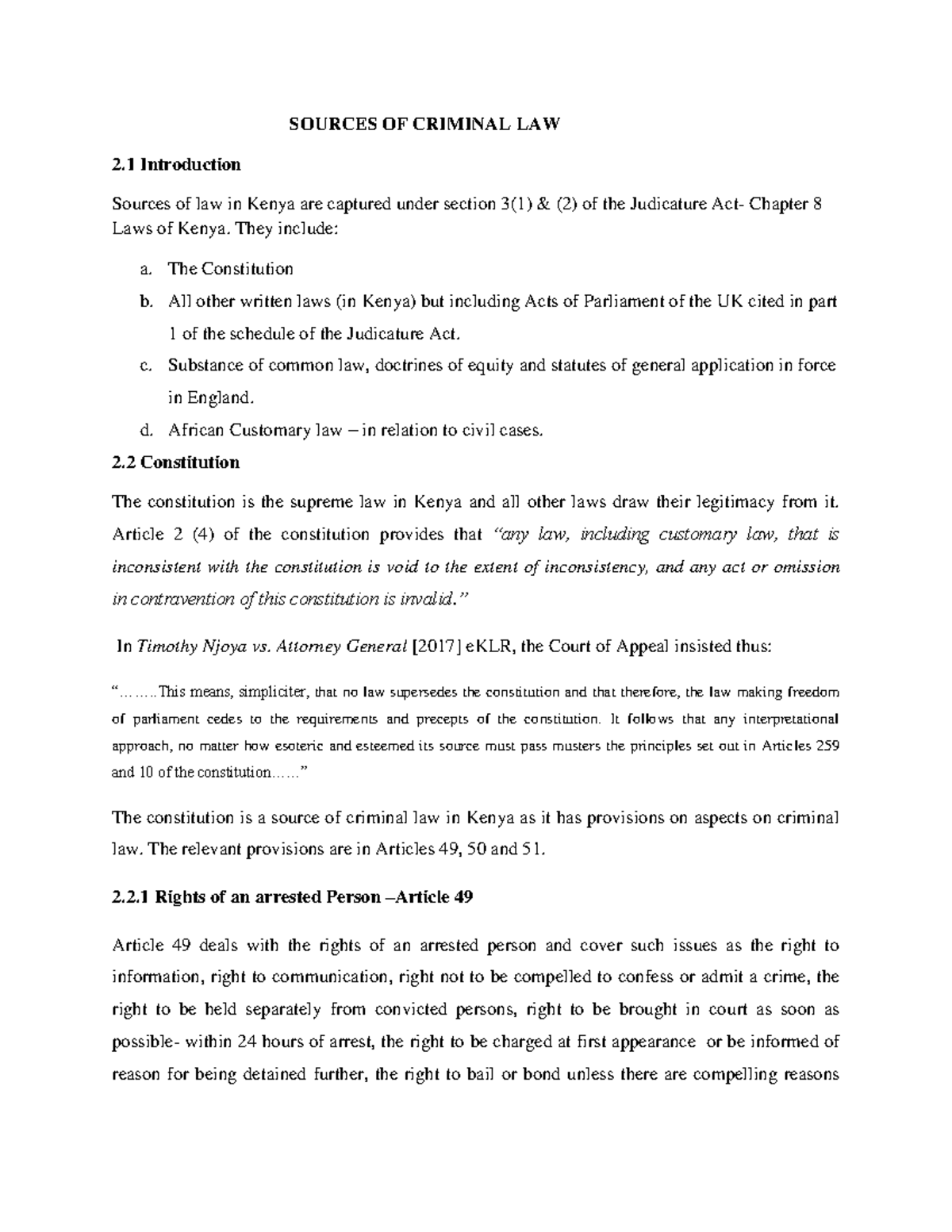 Topic 2Sources of criminal law SOURCES OF CRIMINAL LAW 2