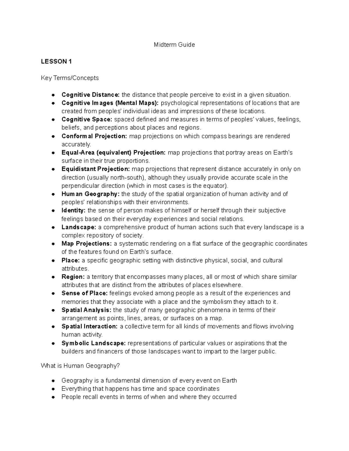 Midterm Guide - Exam Prep Notes - Midterm Guide LESSON 1 Key Terms ...