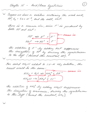 CHEM 106 Ch 16 NTK - CHEM - Strong Acids: MEMORIZE THESE Hydrochloric ...