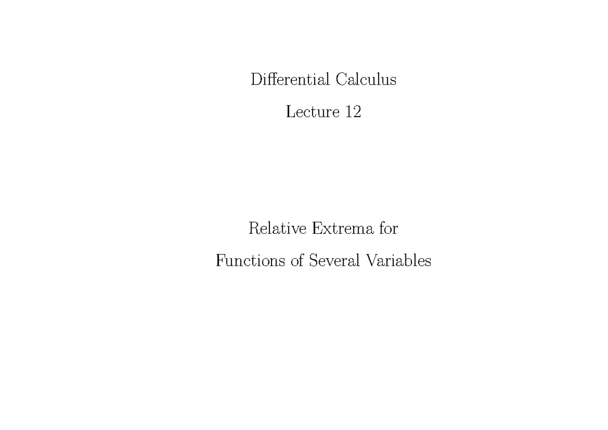 Dc12 lvann-1 - Summary Computational Mathematics - Differential ...