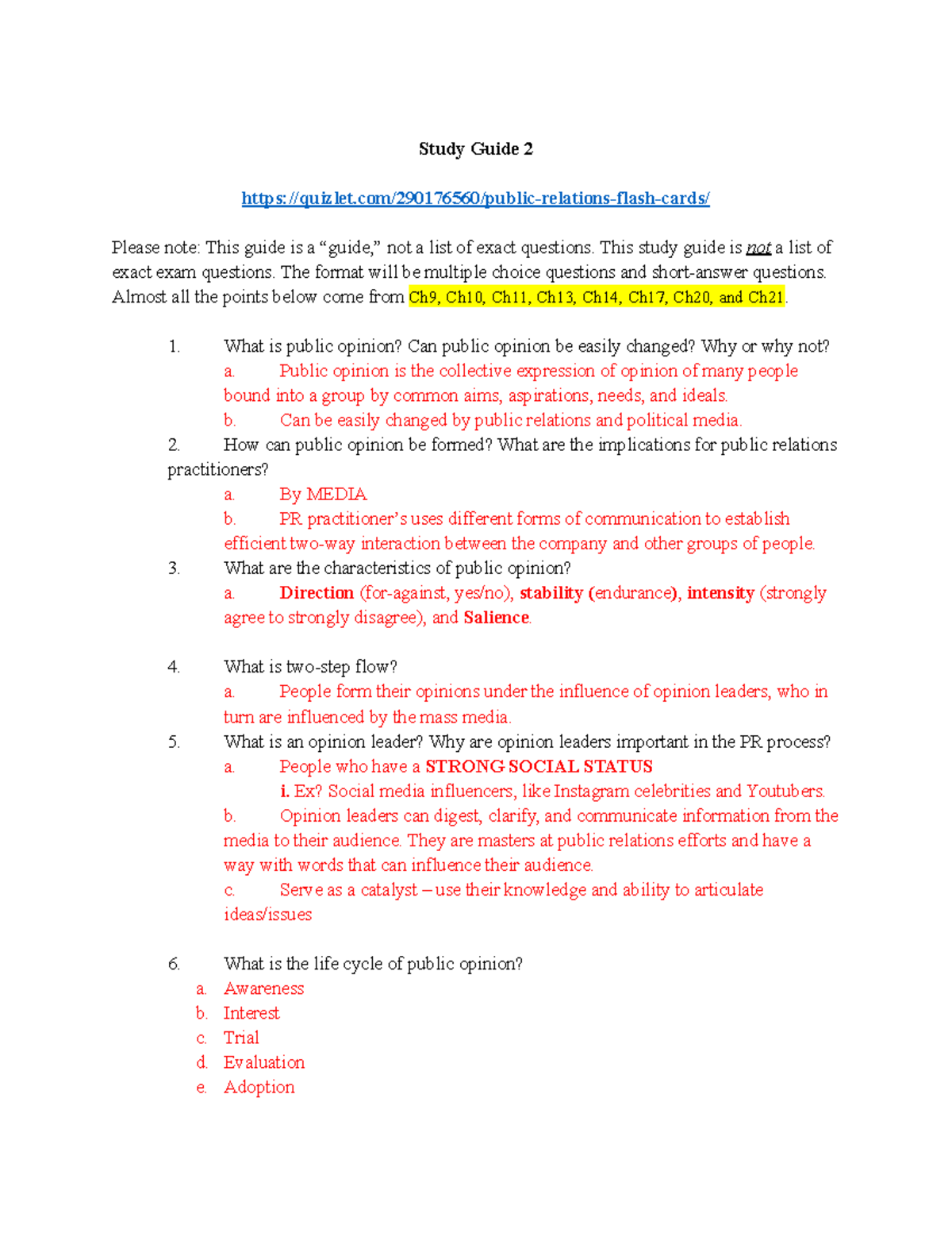 Final Exam Study Guide 2 - Study Guide 2 Quizlet/290176560/public ...