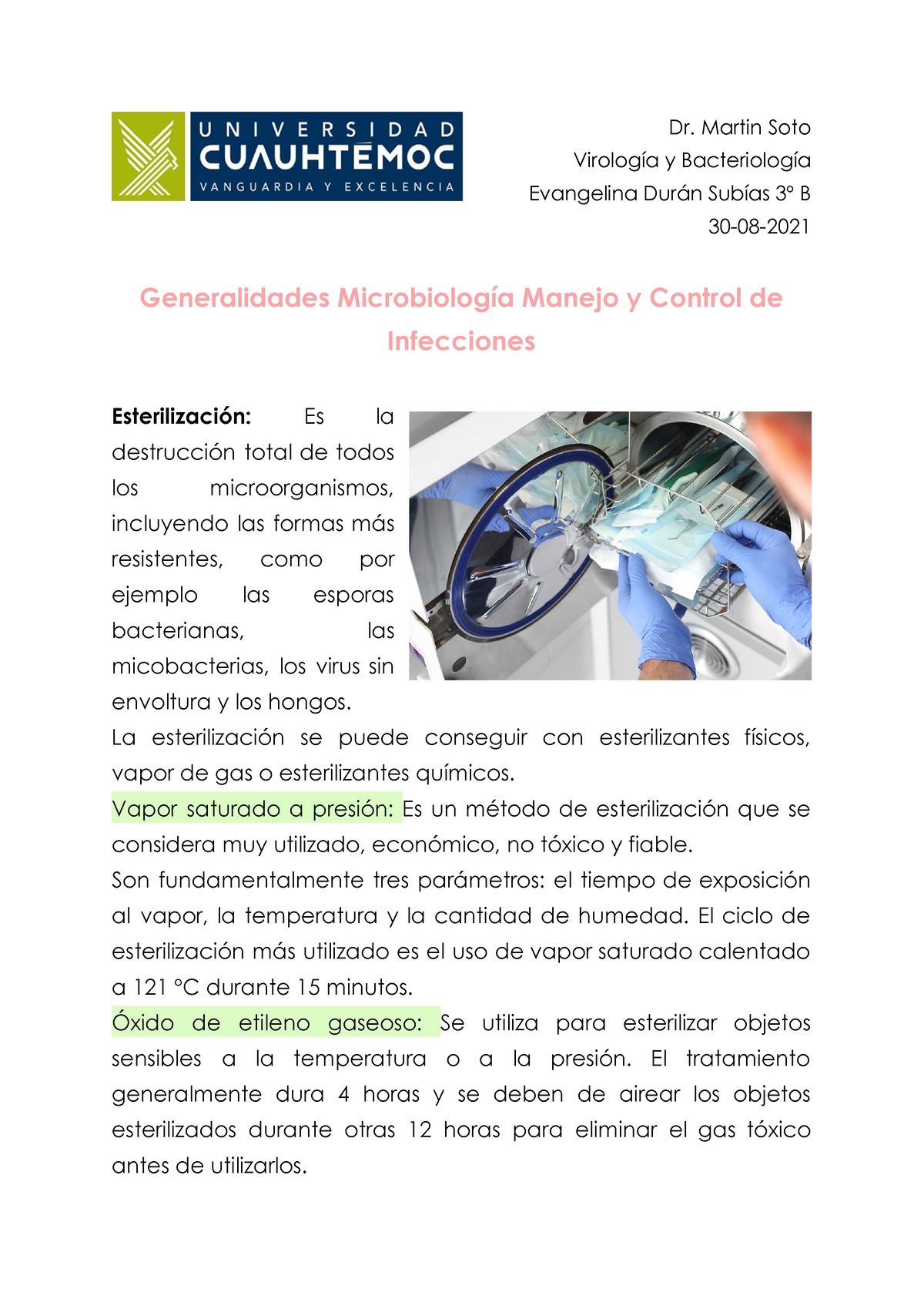 Generalidades Microbiología Manejo Y Control De Infecciones - Dr ...