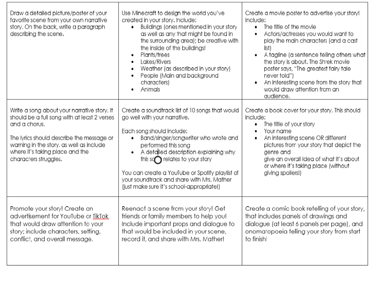 Mini Matura Unit 5 Focus 3 Odpowiedzi Unit+5+Dystopia+Story+Choice+Board+ - BIOL 1107 - Studocu