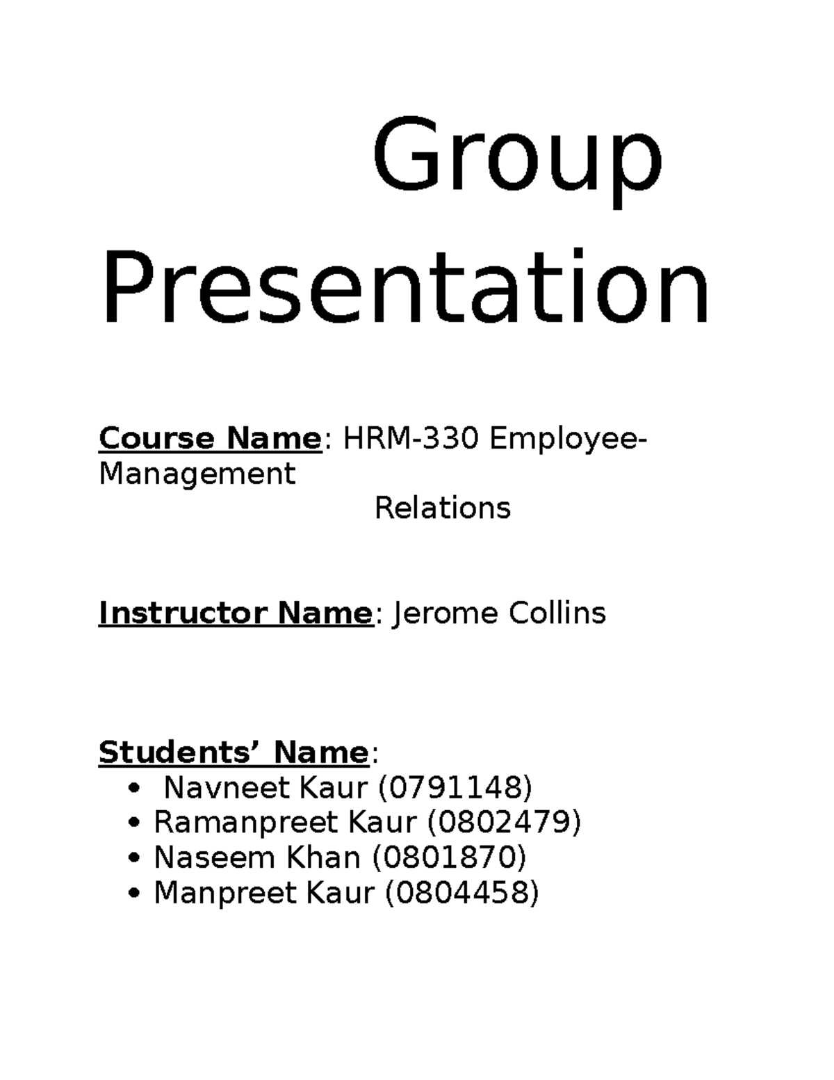 Red fall transit - The red fall trasit - Group Presentation Course Name ...
