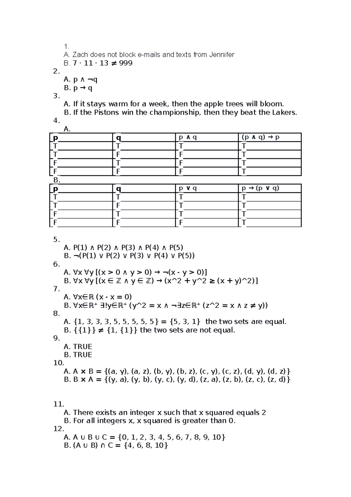 CPE 1201 Exercise#1 - CPE 1202 Exercise 1 answers - 1. A. Zach does not ...