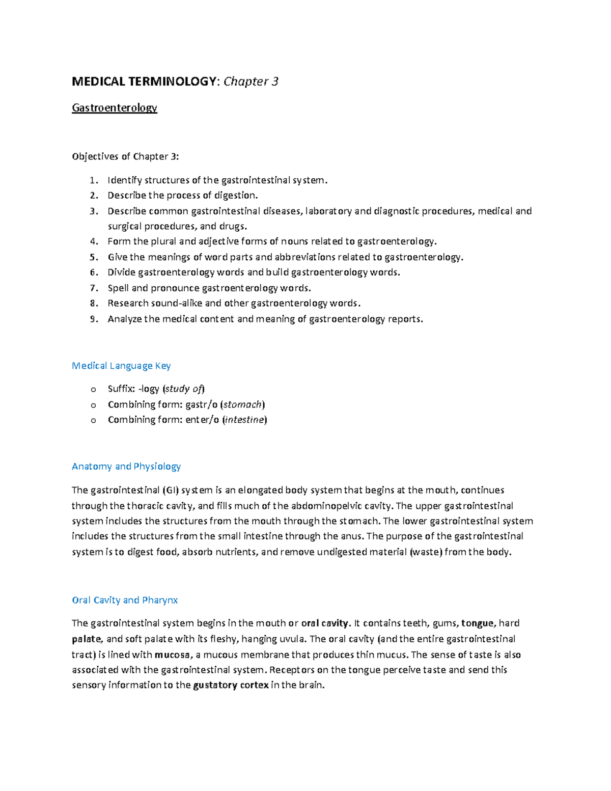 gastroenterology case study medical terminology